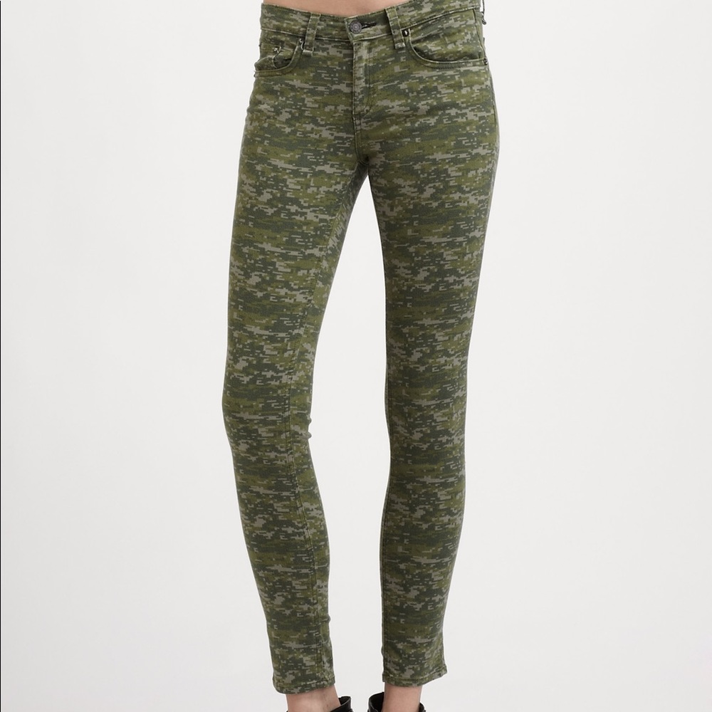 Rag and Bone graphic camo skinny jeans